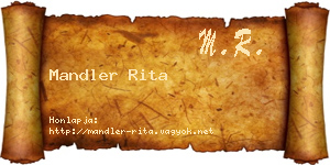 Mandler Rita névjegykártya