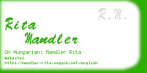 rita mandler business card